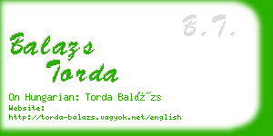 balazs torda business card